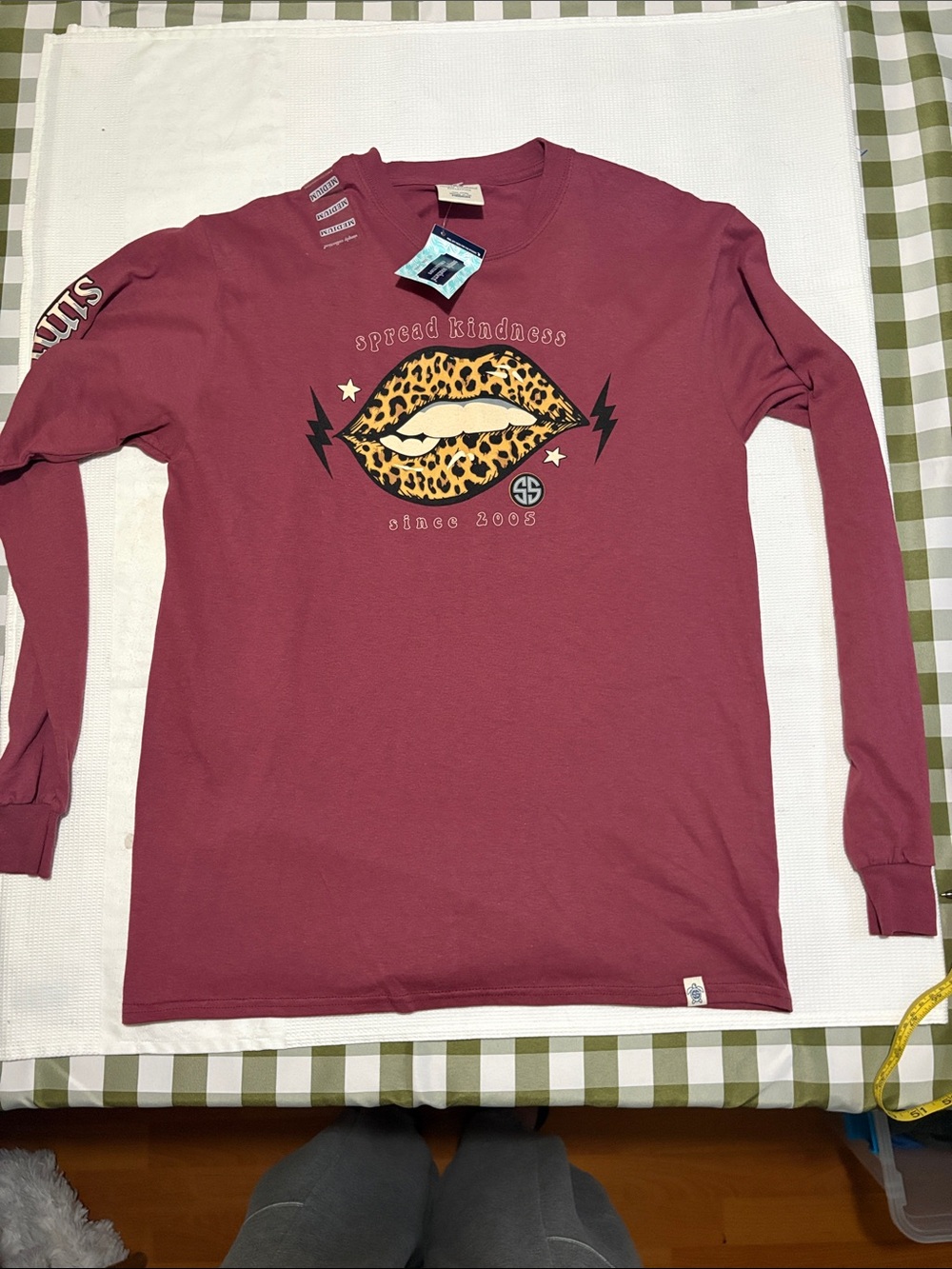 NWT SIMPLY SOUTHERN T SHIRT LEOPARD THEMED